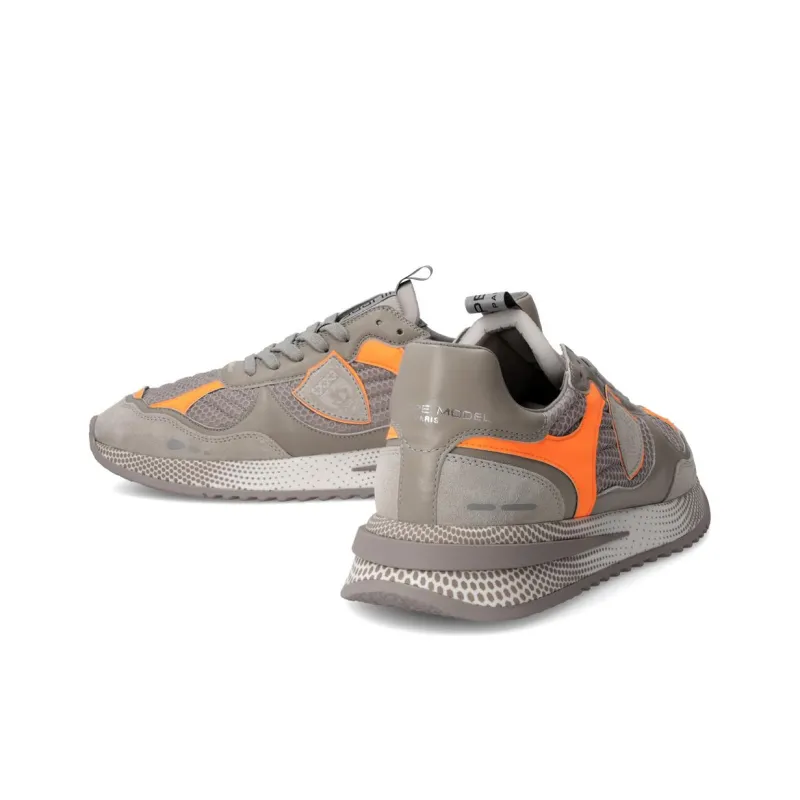 PHILIPPE MODEL Olympique Low Top Casual Shoes Men's Gray-3