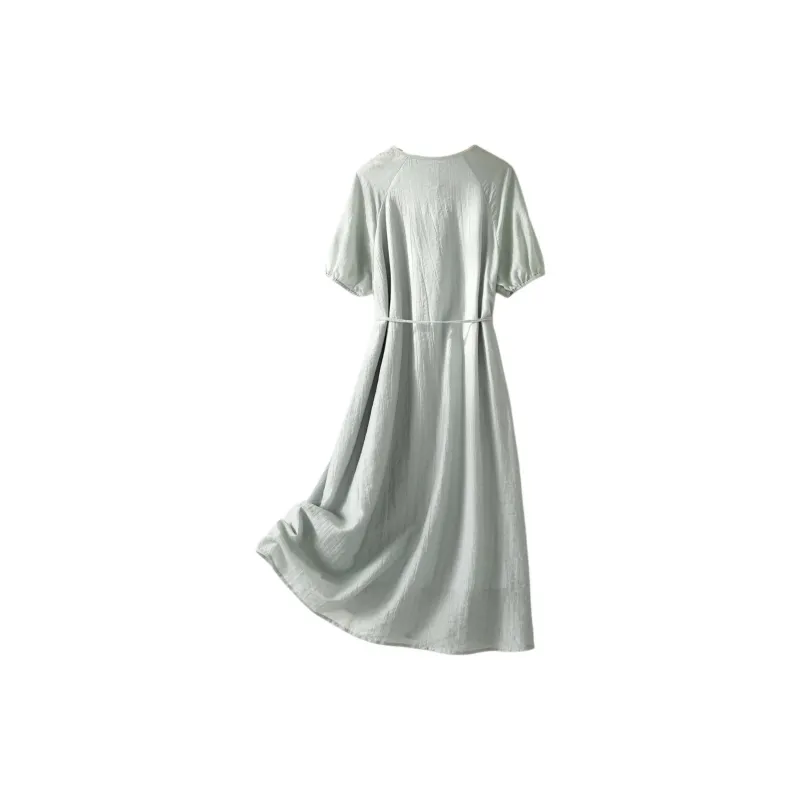 IHIMI Short Sleeved Dress Women's Mint Green-1
