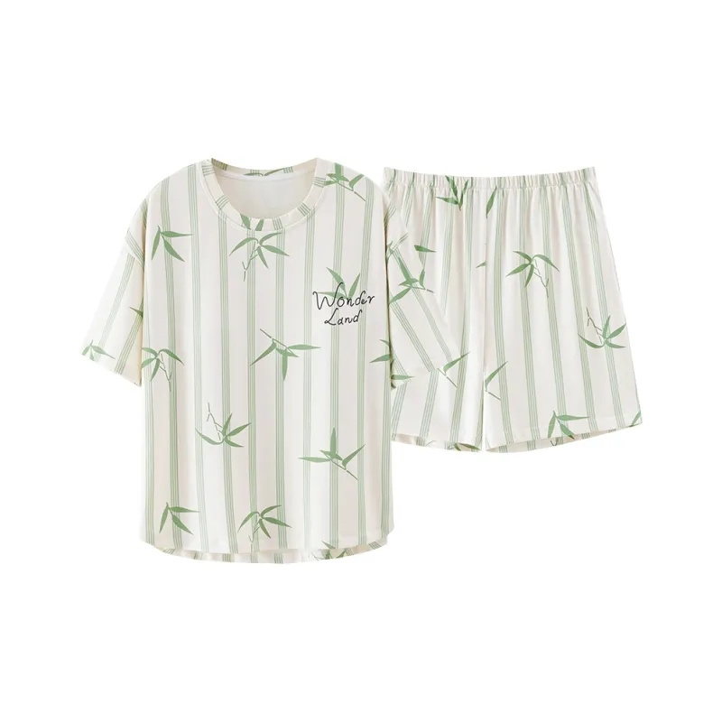 BONAS Pajama Set Women's Light Green-0