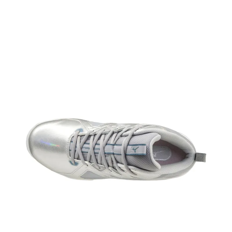 Mizuno Mid Top Training Shoes Unisex Silver Gray Loose Fit-2