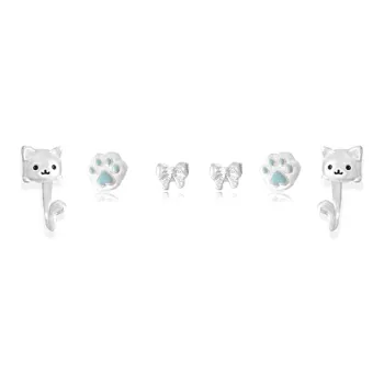 GIFU Zircon Stud Earrings Women's