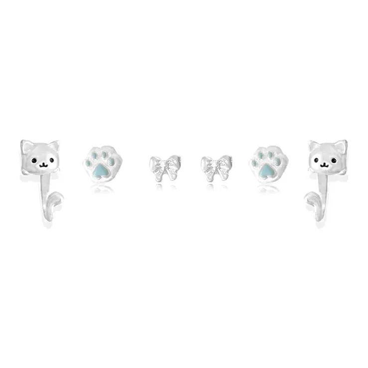 GIFU Zircon Stud Earrings Women's-0