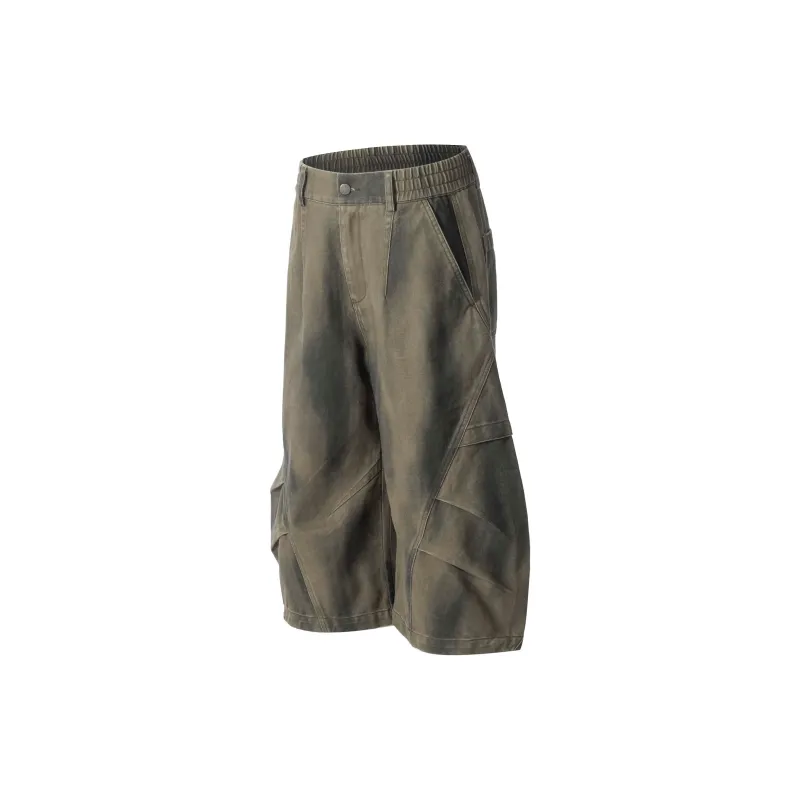 VINMUK Denim Shorts Unisex Khaki-1