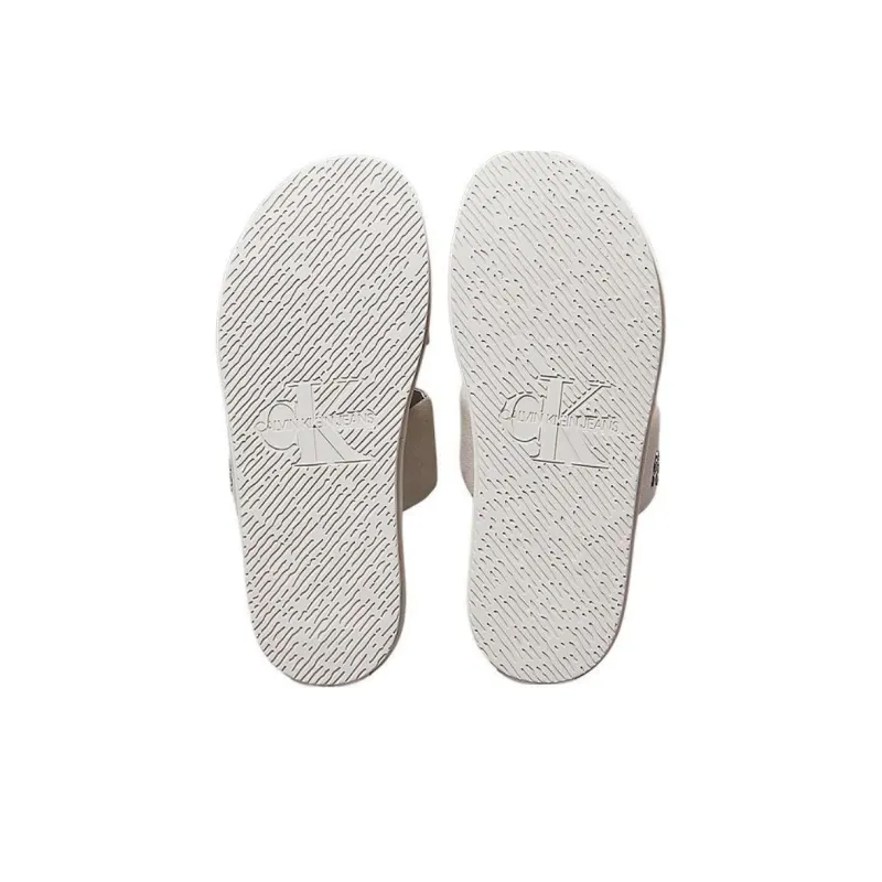 CKJ CALVIN KLEIN JEANS Slide Slippers Men's White-5