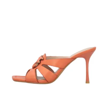 PINKO Love Birds Series Slide Slippers 8.5cm Women's Orange