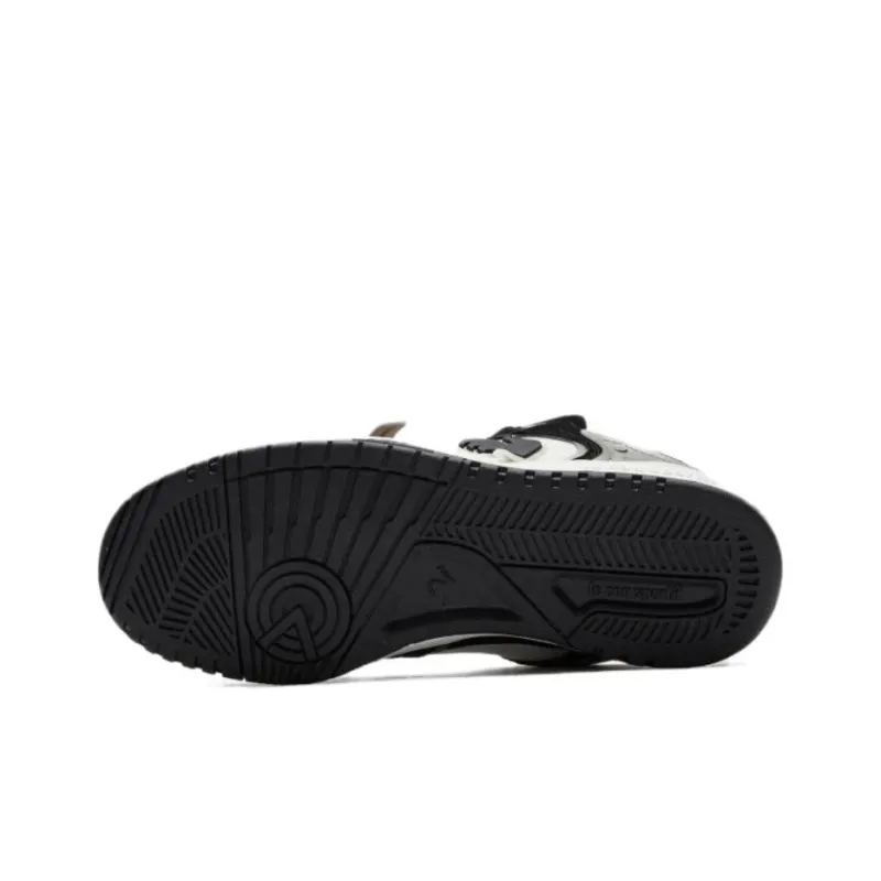 Le Coq Sportif Anti Slip Wear Resistant Low Top Skateboard Shoes Women's Black White Gray-4
