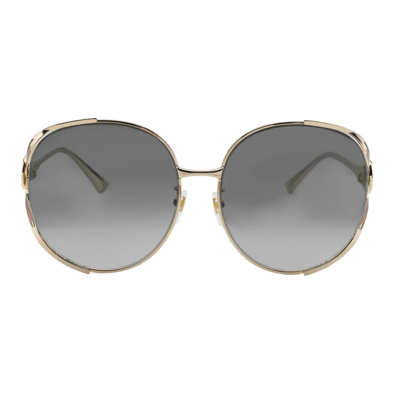 GUCCI Subject To Official Website Irregular Shape Sunglasses Women's Green-1