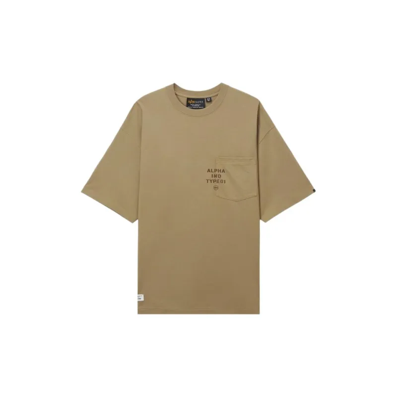 Alpha Industries T Shirt Unisex BGD/Brown-1