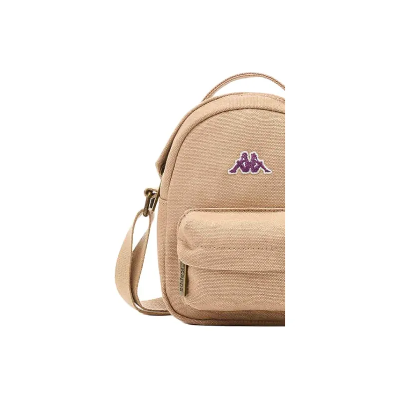 Kappa Fabric Crossbody Handbag, Shoulder Bag Regular Unisex Gray Khaki-3