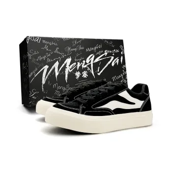 Mengsai Anti Slip Wear Resistant Low Top Canvas Shoes Men's Black