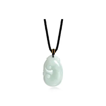 Lao Feng Xiang Bean Type Jadeite Necklaces Unisex