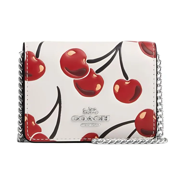COACH Coated Canvas Wallet Women's Chalk-0