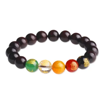 Yeon yun Jewelry Rosewood Wooden Bracelets Unisex 10mm