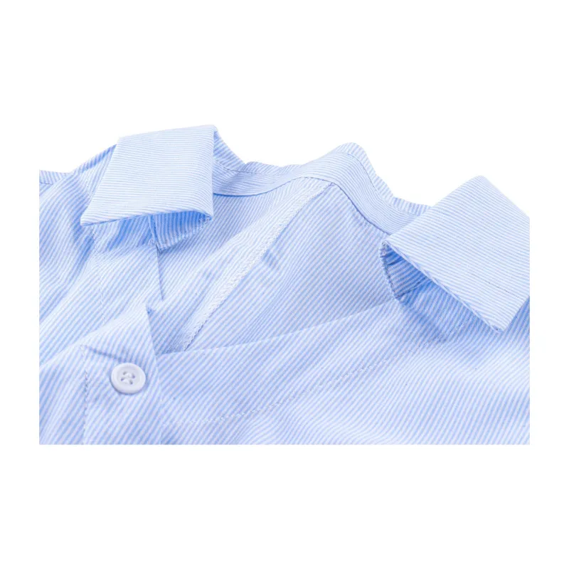 NAWAIN Short Sleeved Dresses Women's Blue Black-2
