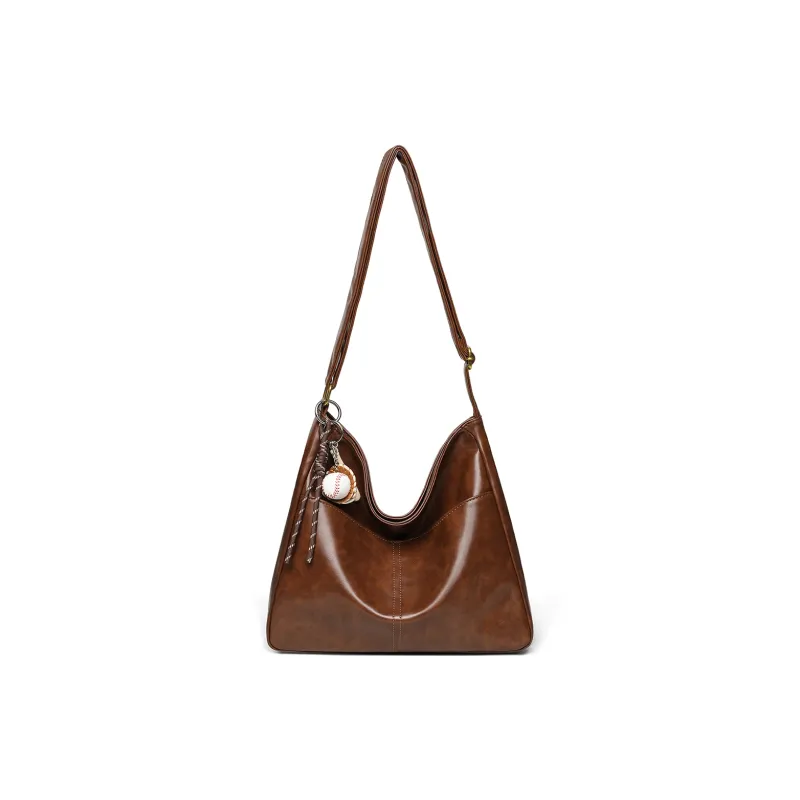 C°BANNER Synthetic Leather Tote Crossbody Bag, Shoulder Bag Medium Size Women's Brown/Coffee/Black-1