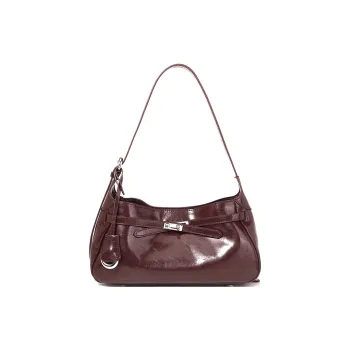 ROBERTA DI CAMERINO Cow Leather Shoulder Bag Regular Women's Cherry Red/Elegant Black
