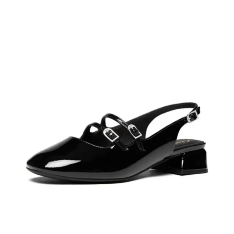 Clarks Daisy Collection Chunky Heel High Heels 6.5cm Women's Black-2