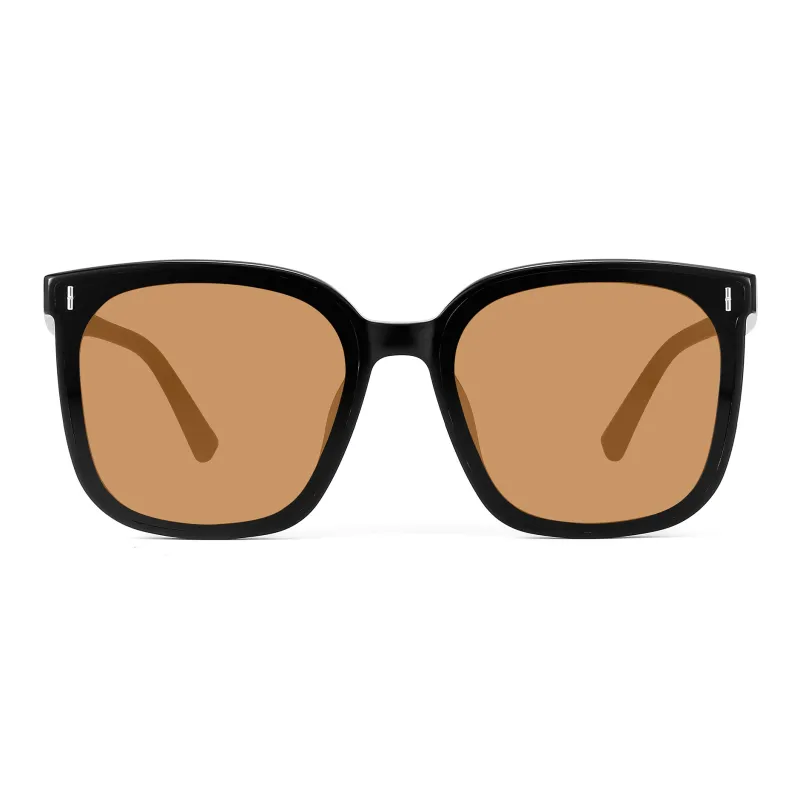PULAIS Plate Frame Square Sunglasses Unisex-4