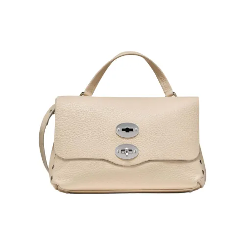 Zanellato Postina Calfskin Shoulder Bag, Crossbody Bag, Handbag Trumpets Women's White