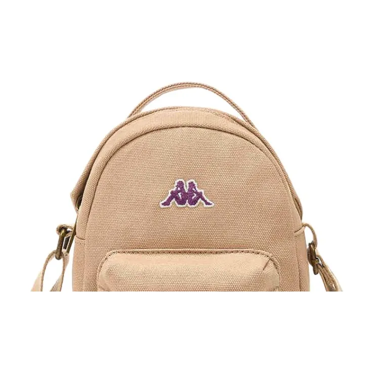 Kappa Fabric Crossbody Handbag, Shoulder Bag Regular Unisex Gray Khaki-4
