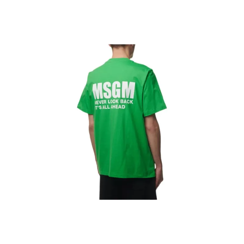 MSGM T Shirt Men's Emerald Green-3