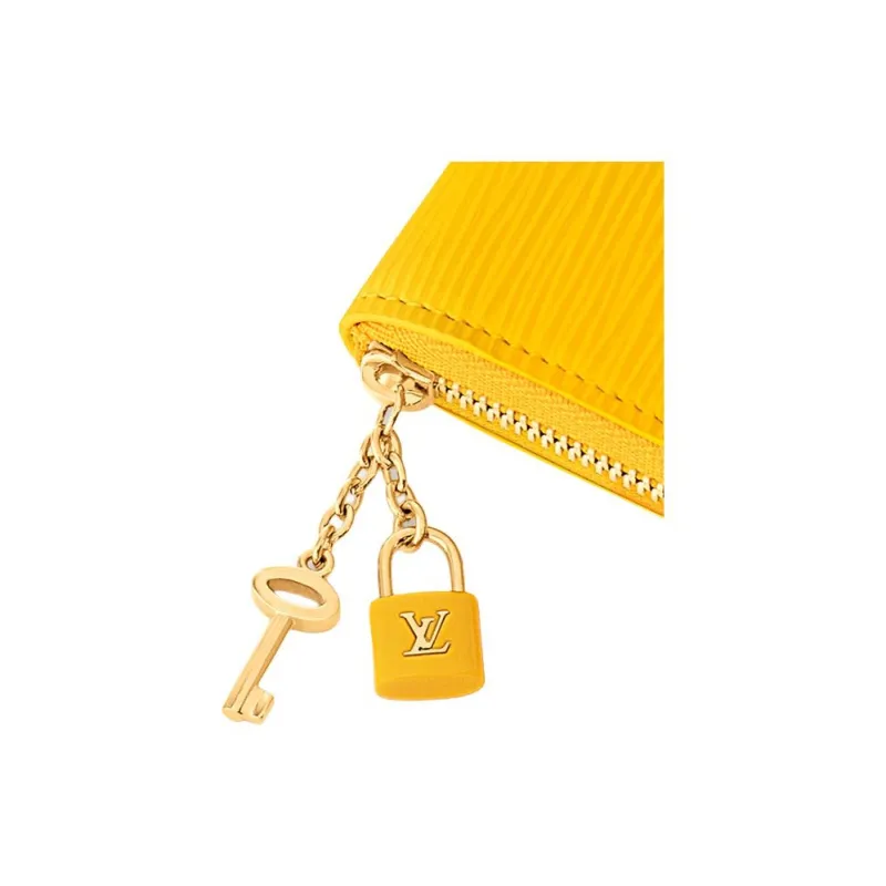 LOUIS VUITTON Zippy Cow Leather Coin Purse Women's Ginkgo Yellow-4