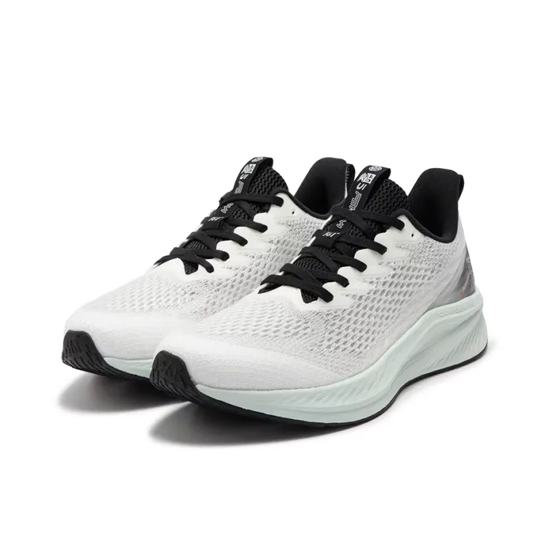 361° Abrasion Resistant Slip Resistant Low Top Running Shoes Men's White Green-2