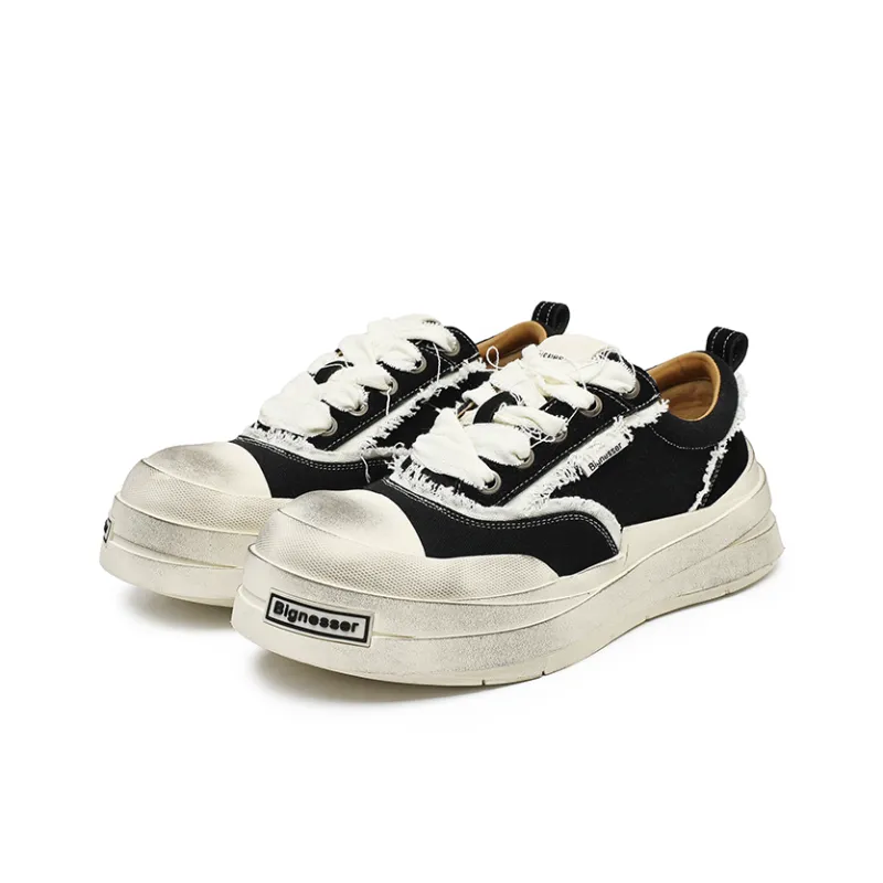 Angelmi Anti Slip Wear Resistant Low Top Skateboard Shoes Unisex Black-1