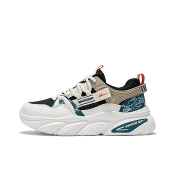 WARRIOR Chunky Sneakers Men Low Top Green/Brown