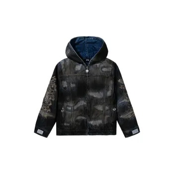 Revenge Death Note Collaboration Denim Jackets Unisex Dirty Indigo