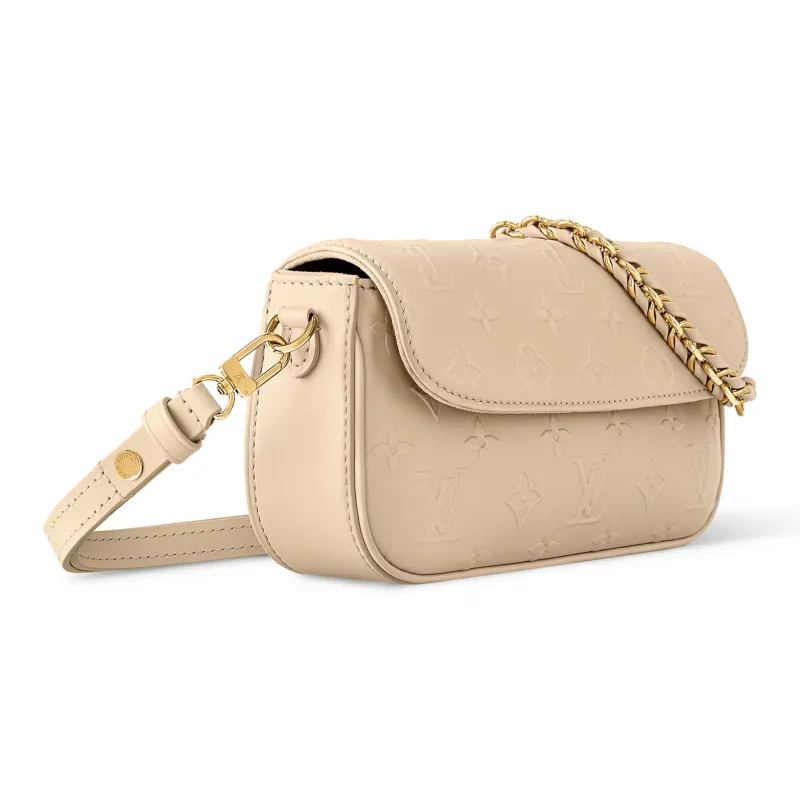LOUIS VUITTON IVY Calfskin Crossbody Bag, Shoulder Bag Women's Nude Pink-1