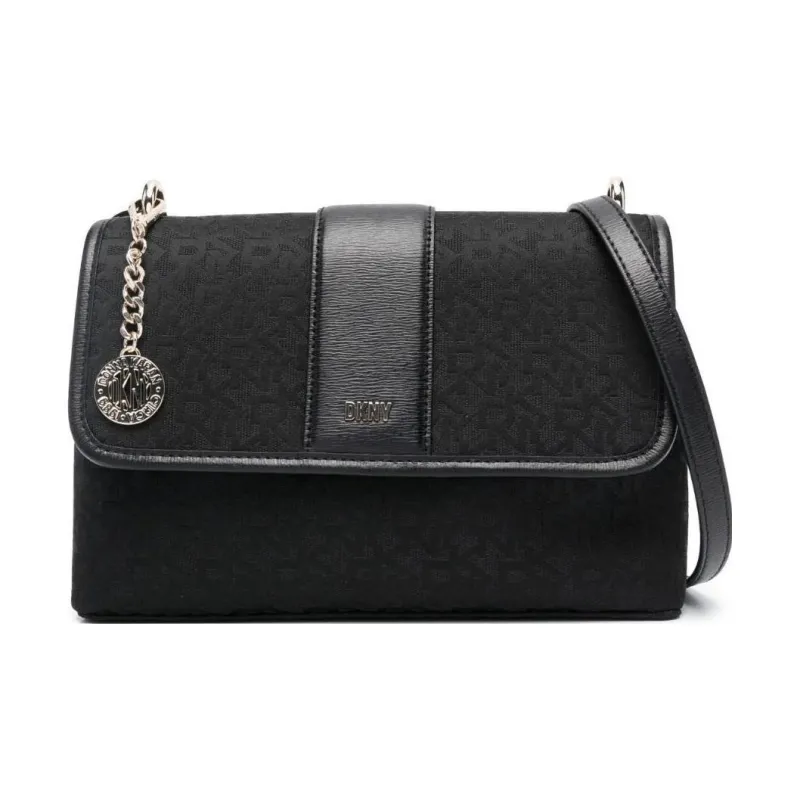 DKNY Calfskin Crossbody Bag Shoulder Bag Women's Black-0