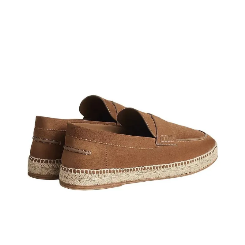 HERMES Trip Espadrilles Men's Brown-2