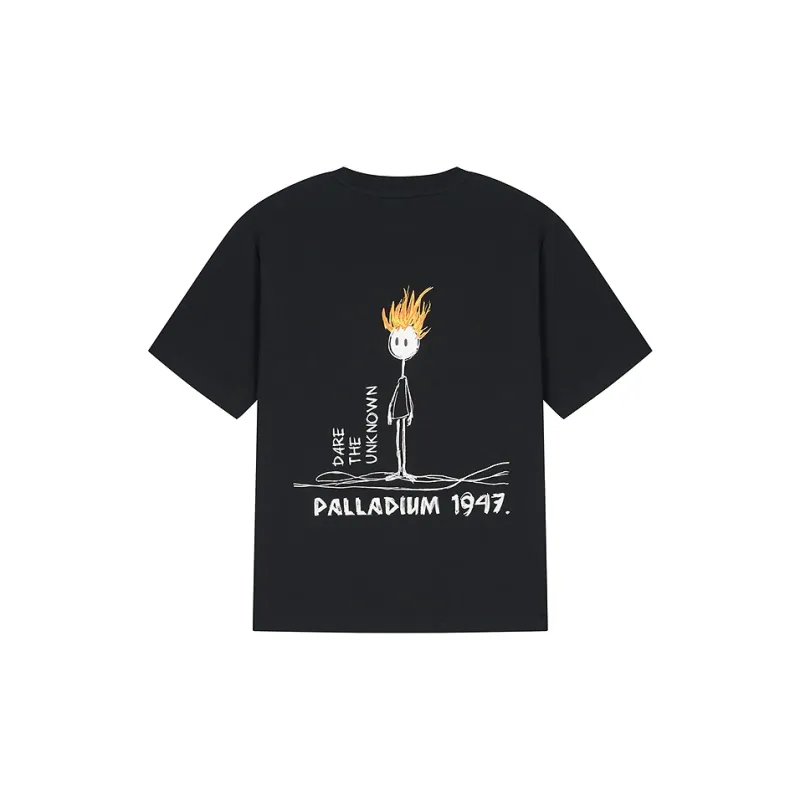 Palladium Drop Shoulder Sleeve T Shirt Women's Lead Black-1