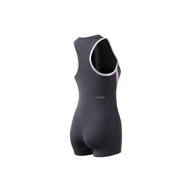 LiNing One-piece Swimsuit Women's Sweet Potato Purple Powder-1