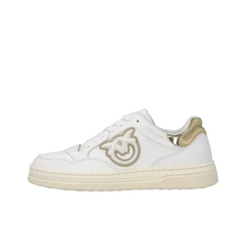 PINKO Love Birds Series Low Top Skateboard Shoes 4.5cm Women's White