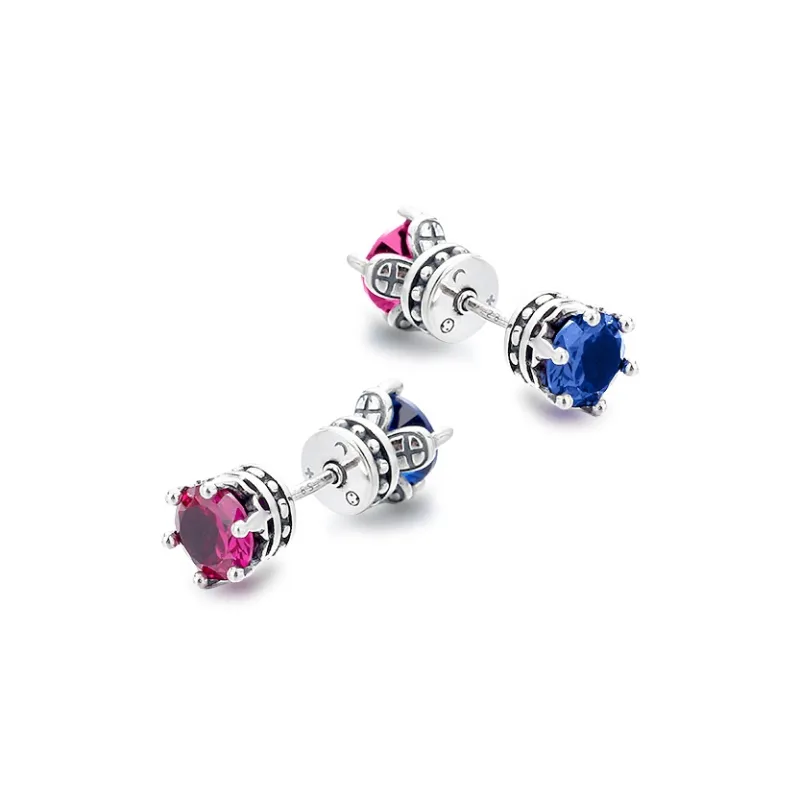 ETAHLOVE S925 Silver Stud Earrings Unisex-0