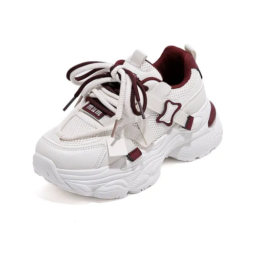 Turns By Turns Anti-Slip And Wear-Resistant Height Increasing Low-Top Chunky Sneakers Women's