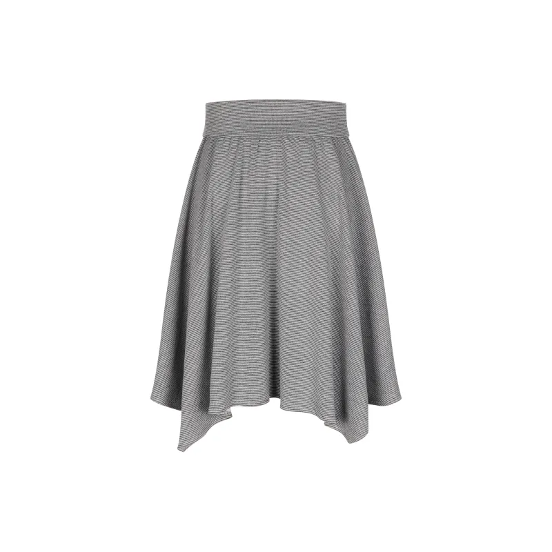 BETWEENAND Casual Short Skirts Women's Gray Stripes-1