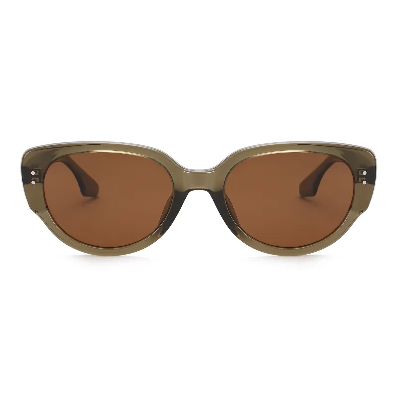PULAIS Plate Frame TR/Memory Plastic Cat Eye Sunglasses Unisex-10