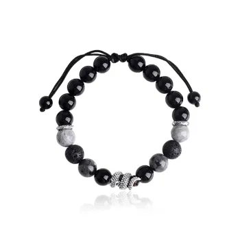 FOREVER MELODY Map Stone Bracelets Men's