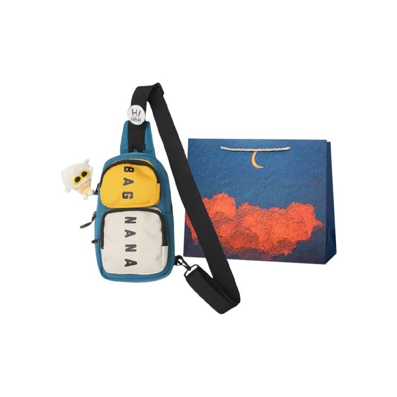 Elsvet Oxford Sling Bag Unisex Green/Gray/Black/Yellow-6