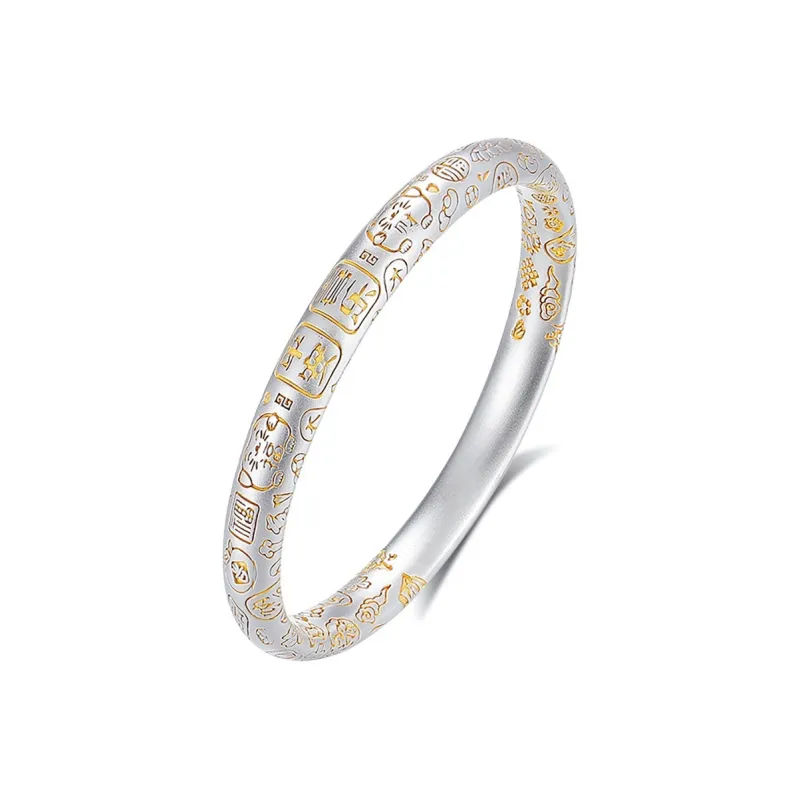 CUTE DAME 999 Fine Silver Bangles Women's-0