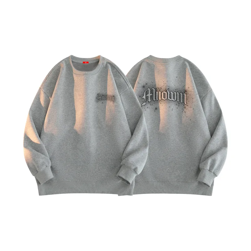 MIIOW Trend Party Series Sweatshirt Unisex Light Heather Gray-2