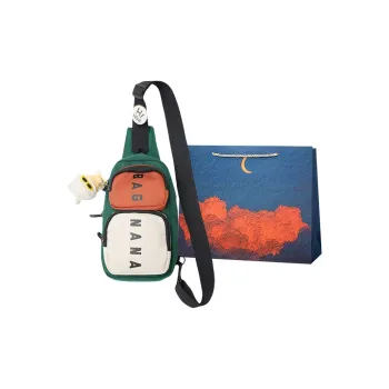 Elsvet Oxford Sling Bag Unisex Green/Gray/Black/Yellow