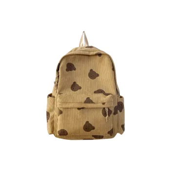 Travel Corduroy Backpack Regular Unisex Cub/Bunny