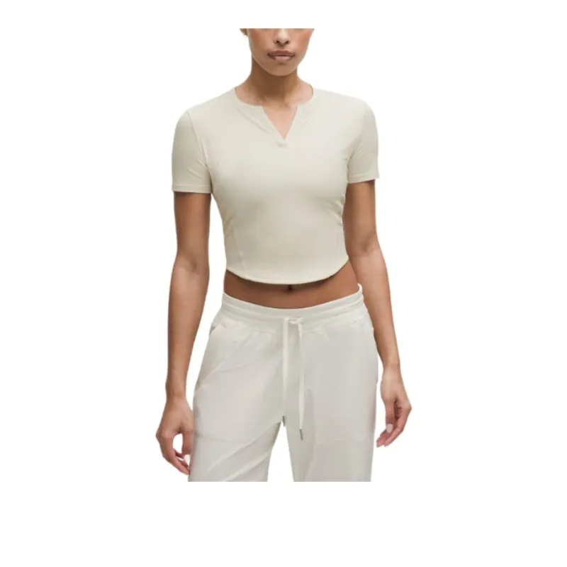 Lululemon Ribbed Nulu T Shirt Women's Bone White-0
