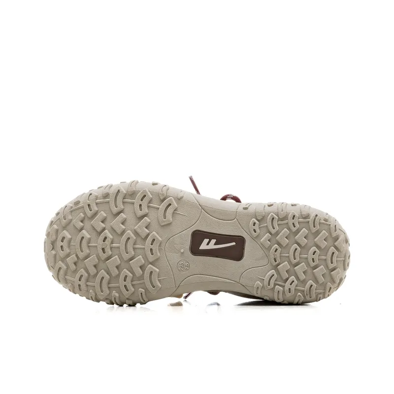 Warrior Breathable Lightweight And Wear-Resistant Low-Top Casual Shoes Women's Light Khaki Beige Red-5