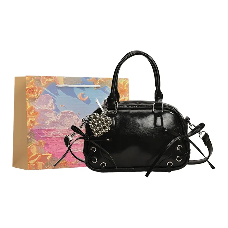 BRINCH PU Handbag Regular Women's Ecru/Gray/Pink/Black-12