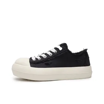ESTEE GEEA Coverage Anti Slip And Wear Resistant Lightweight Height Increasing Low Top Skateboard Shoes Unisex Black
